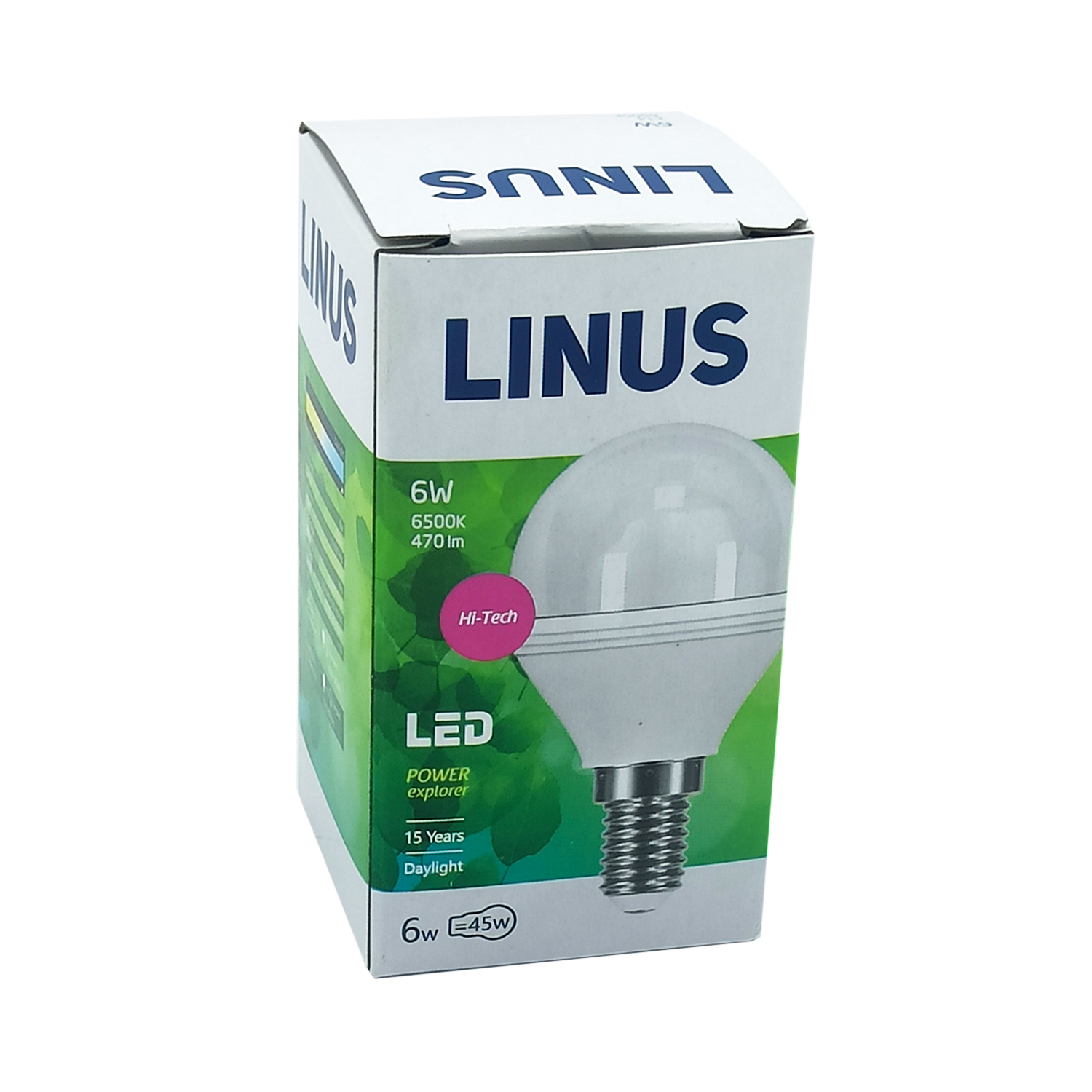 ნათურა ბურთი LINUS Lin29-8485 LED-6W E14 6500K — ნათურა და ვაზნა